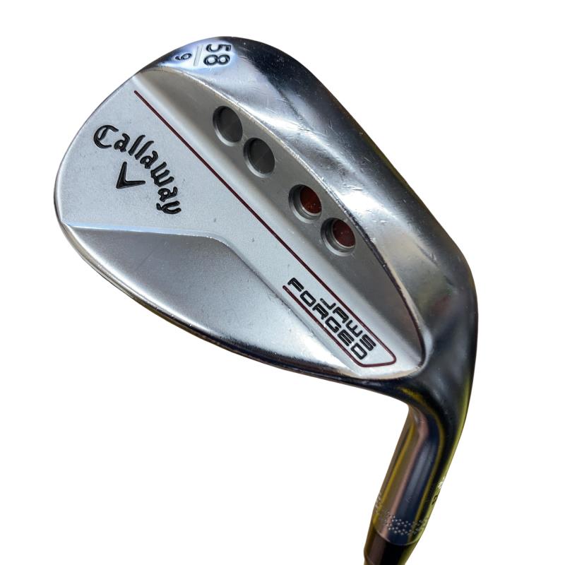【中古】 キャロウェイ JAWS FORGED(2023) クロムメッキ 58°/09° ウェッジ WG Dynamic Gold (フレックスS) メンズ 男性用 右利き 右用 Cランク ゴルフクラブ