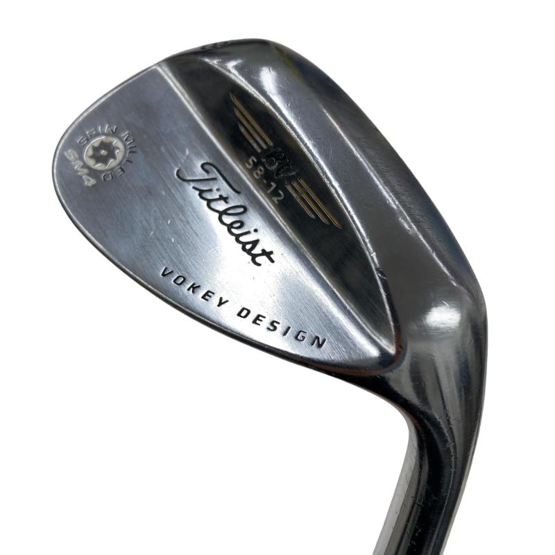 【中古】 タイトリスト VOKEY SPIN MILLED SM4 ツアークロム 58°/12° ウェッジ WG Dynamic Gold (フレックスS) メンズ 男性用 右利き 右用 Cランク ゴルフクラブ