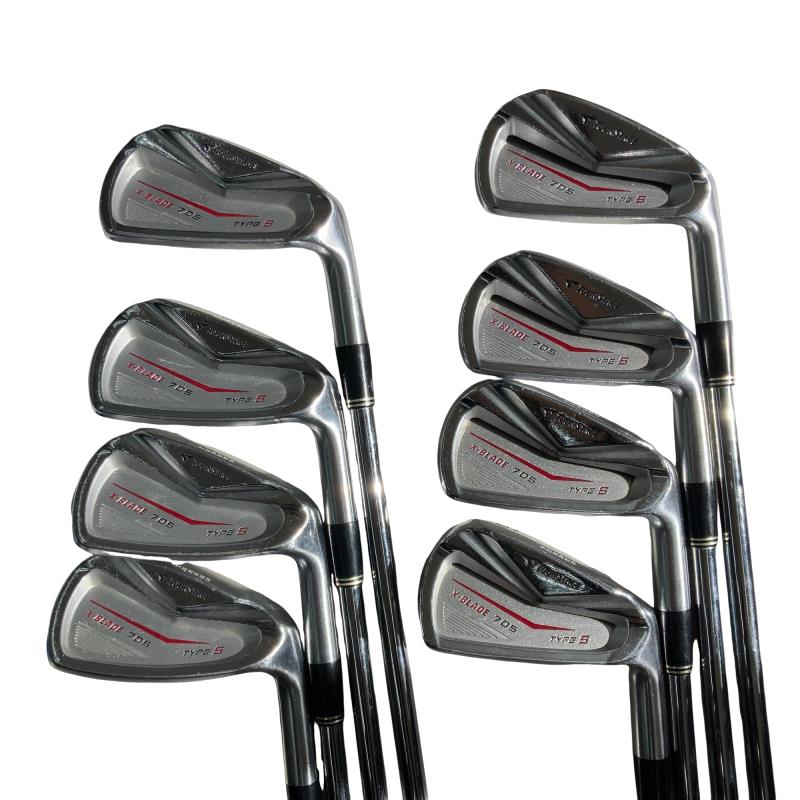 【中古】 ブリヂストン TOURSTAGE X-BLADE 705 TYPE S 8S アイアンセット IR Dynamic Gold (フレックスS) メンズ 男性用 右利き 右用 Dランク ゴルフクラブ