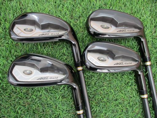 【中古】 つるや AXEL Gold Premium V 4S アイアン仕掛ける IR AXEL Gold Premium V(アイアン) (フレックスR) メンズ 成人男性用 右利き 右用 D序列付ける ゴルフ野球クラブ
