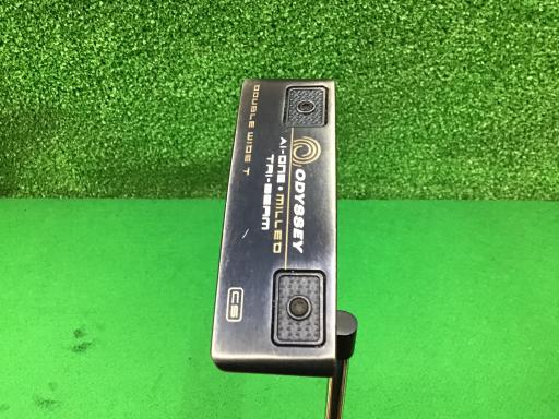 【中古】 オデッセイ Ai-ONE・MILLED TRI-BEAM DOUBLE WIDE T CS 34in パター PT STROKE LAB 90 スチール写真 (フレックス余分の物) メンズ 成人男性用 右利き 右用 C序列付ける ゴルフ野球クラブ