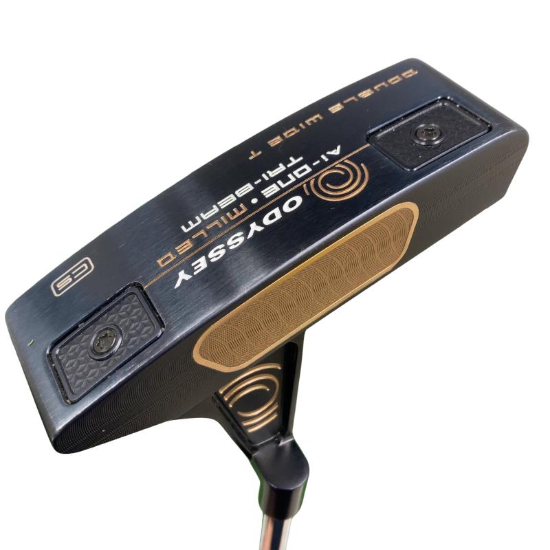 【中古】 オデッセイ Ai-ONE・MILLED TRI-BEAM DOUBLE WIDE T CS 34in パター PT STROKE LAB 90 スチール写真 (フレックス余分の物) メンズ 成人男性用 右利き 右用 C序列付ける ゴルフ野球クラブ