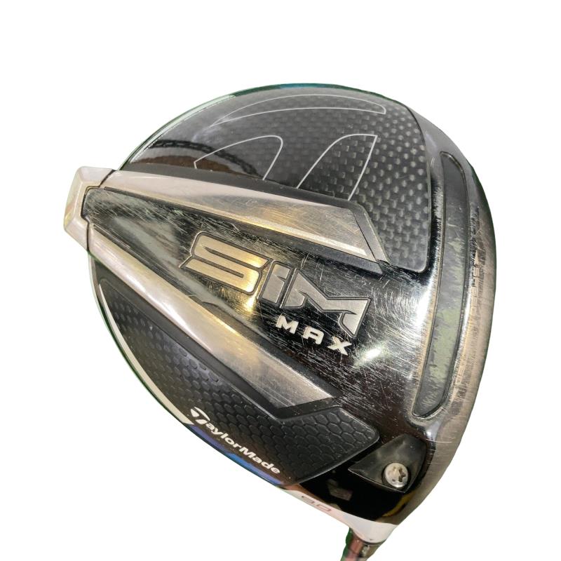 【中古】 テーラーメイド SIM MAX 9° ドライバー DR 純正特注シャフト (フレックスS) メンズ 男性用 右利き 右用 Cランク ゴルフクラブ