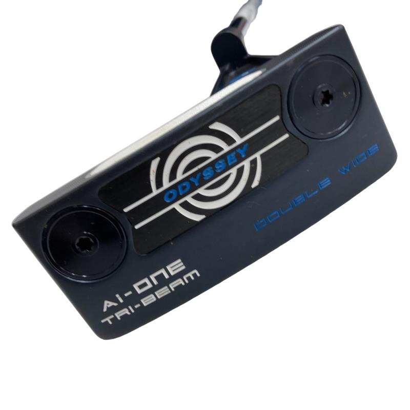 【中古】 オデッセイ Ai-ONE TRI-BEAM DOUBLE WIDE CH 34in パター PT STROKE LAB 90 スチール写真 (フレックス余分の物) メンズ 成人男性用 右利き 右用 C序列付ける ゴルフ野球クラブ