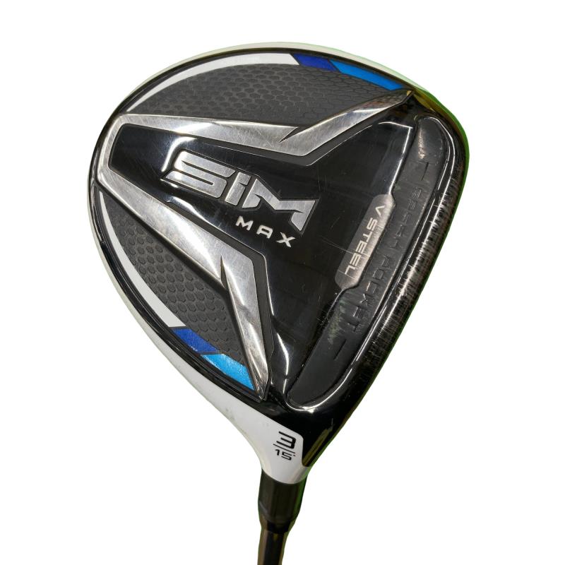 【中古】 テーラーメイド SIM MAX 3W フェアウェイウッド FW TENSEI BLUE TM50(FW) (フレックスS) メンズ 男性用 右利き 右用 Cランク ゴルフクラブ