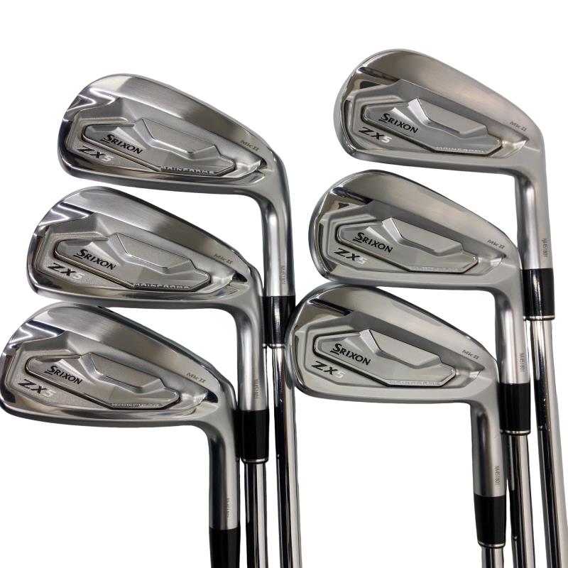 【中古】 ダンロップ SRIXON ZX5 Mk II 6S アイアンセット IR 純正特注シャフト (フレックスS) メンズ 男性用 右利き 右用 Cランク ゴルフクラブ