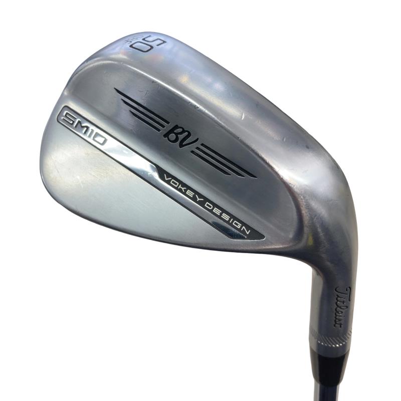 【中古】 タイトリスト VOKEY SPIN MILLED SM10 ツアークロム 50°/08°F ウェッジ WG BV 105 (フレックスその他) メンズ 男性用 右利き 右用 Cランク ゴルフクラブ