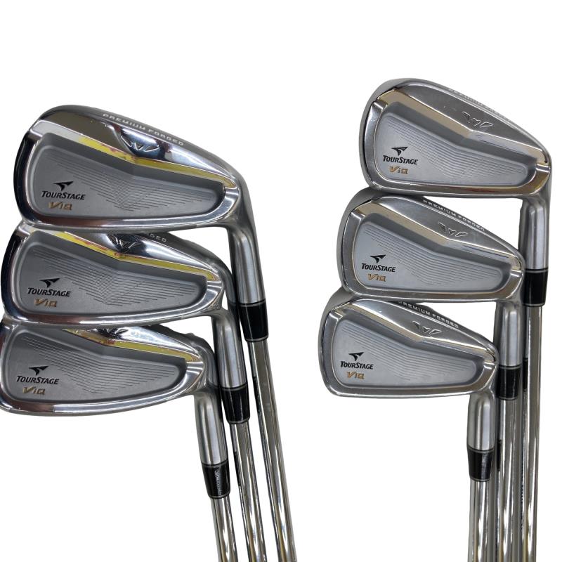 【中古】 ブリヂストン TOURSTAGE ViQ FORGED(2006)  6S アイアン仕掛ける IR NS PRO V90 (フレックスS) メンズ 成人男性用 右利き 右用 D序列付ける ゴルフ野球クラブ