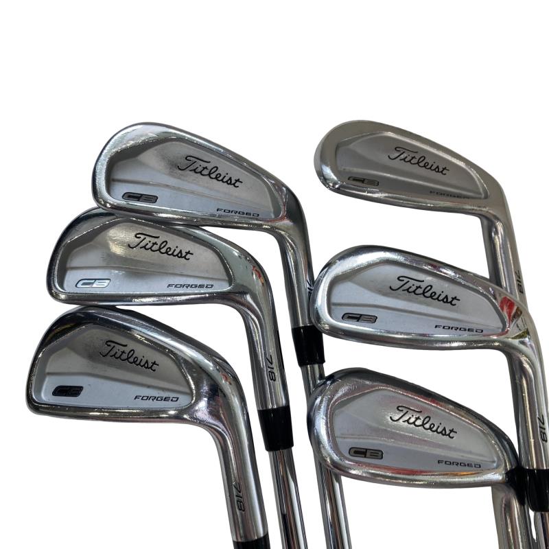 【中古】 タイトリスト Titleist CB 718 6S アイアン仕掛ける IR AMT TOUR WHITE (フレックスS) メンズ 成人男性用 右利き 右用 C価値づける ゴルフ野球クラブ