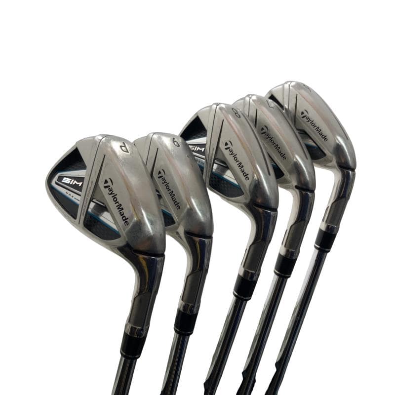 【中古】 テーラーメイド SIM MAX 5S アイアンセット IR KBS MAX85 JP (フレックスS) メンズ 男性用 右利き 右用 Dランク ゴルフクラブ