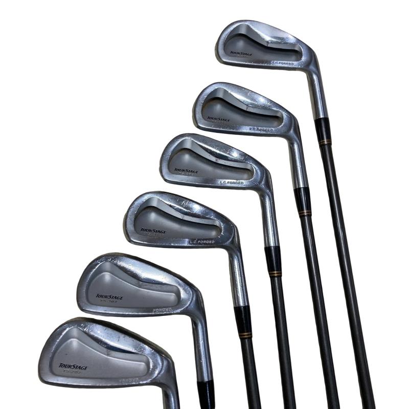 【中古】 ブリヂストン TOURSTAGE TS-202 6S アイアン書き割り IR Tour Design TDI-50M (フレックスR) メンズ 成人男性用 右利き 右用 D序列付ける ゴルフ野球クラブ
