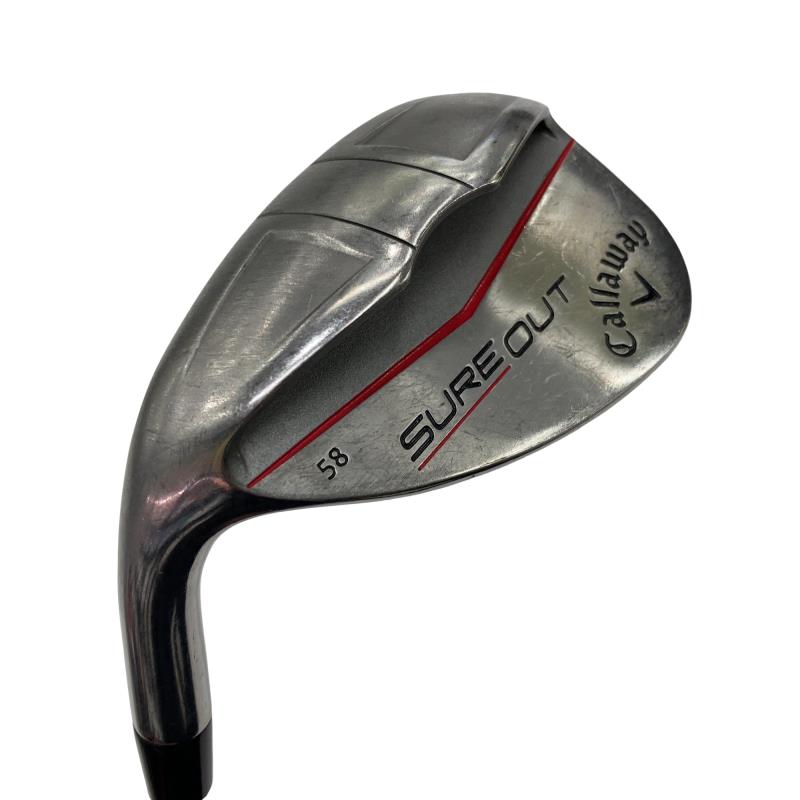 【中古】 キャロウェイ SURE OUT 58° レフティ ウェッジ WG NS PRO 950GH (フレックスS) メンズ 成人男性用 左ぎっちょ レフティ 左用 C価値づける ゴルフ野球クラブ