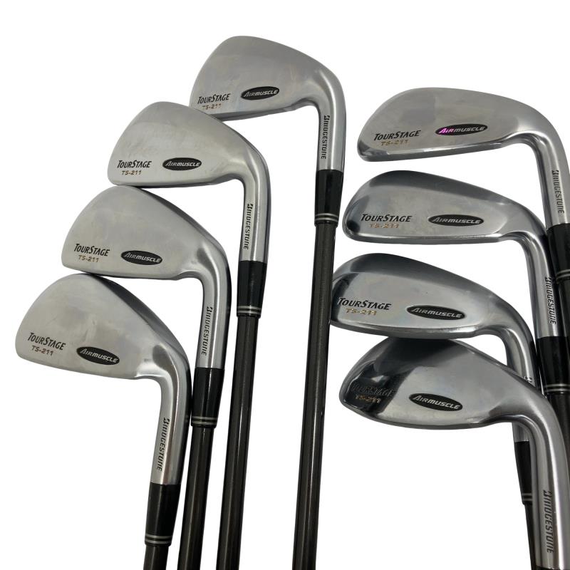 【中古】 ブリヂストン TOURSTAGE TS-211 8S アイアンセット IR Tour Design TDI-51L (フレックスR) メンズ 男性用 右利き 右用 Cランク ゴルフクラブ