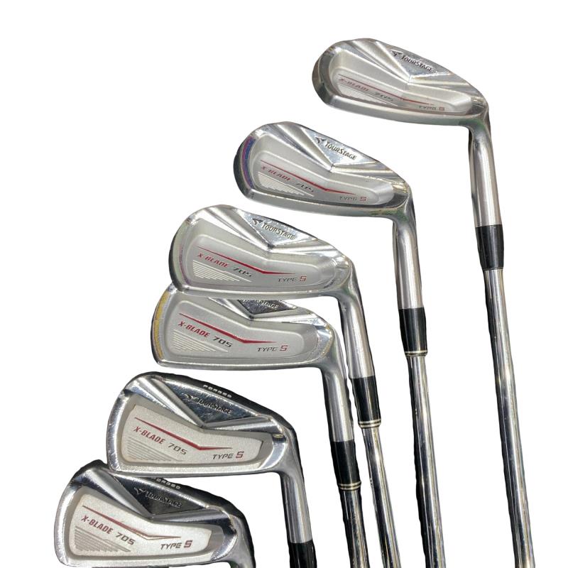 【中古】 ブリヂストン TOURSTAGE X-BLADE 705 TYPE S 6S アイアンセット IR Dynamic Gold (フレックスS) メンズ 男性用 右利き 右用 Dランク ゴルフクラブ