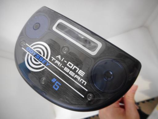 【中古】 オデッセイ Ai-ONE TRI-BEAM #5 34インチ パター PT STROKE LAB 90 スチール (フレックスその他) メンズ 男性用 右利き 右用 Bランク ゴルフクラブ