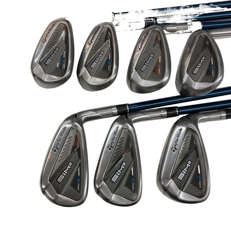 【中古】 仕立て屋お手伝いさん SIM2 MAX  8S アイアン仕掛ける IR TENSEI BLUE TM60(SIM2 IR) (フレックスR) メンズ 成人男性用 右利き 右用 C価値づける ゴルフ野球クラブ
