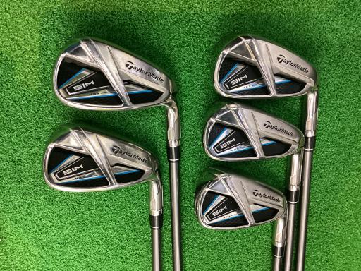 【中古】 テーラーメイド SIM MAX 5S アイアンセット IR TENSEI BLUE TM60(IR) (フレックスS) メンズ 男性用 右利き 右用 Cランク ゴルフクラブ