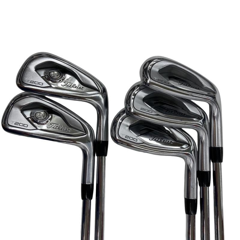 【中古】 タイトリスト Titleist T200(2021) 5S アイアンセット IR 純正特注シャフト (フレックスS) メンズ 男性用 右利き 右用 Cランク ゴルフクラブ