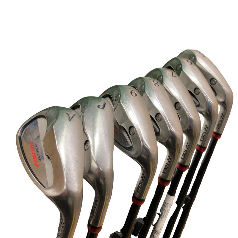 【中古】 ヨネックス CYBER STAR NANO V 8S アイアンセット IR NANO SPEED SHAFT 005(IRON) (フレックスS) メンズ 男性用 右利き 右用 Cランク ゴルフクラブ