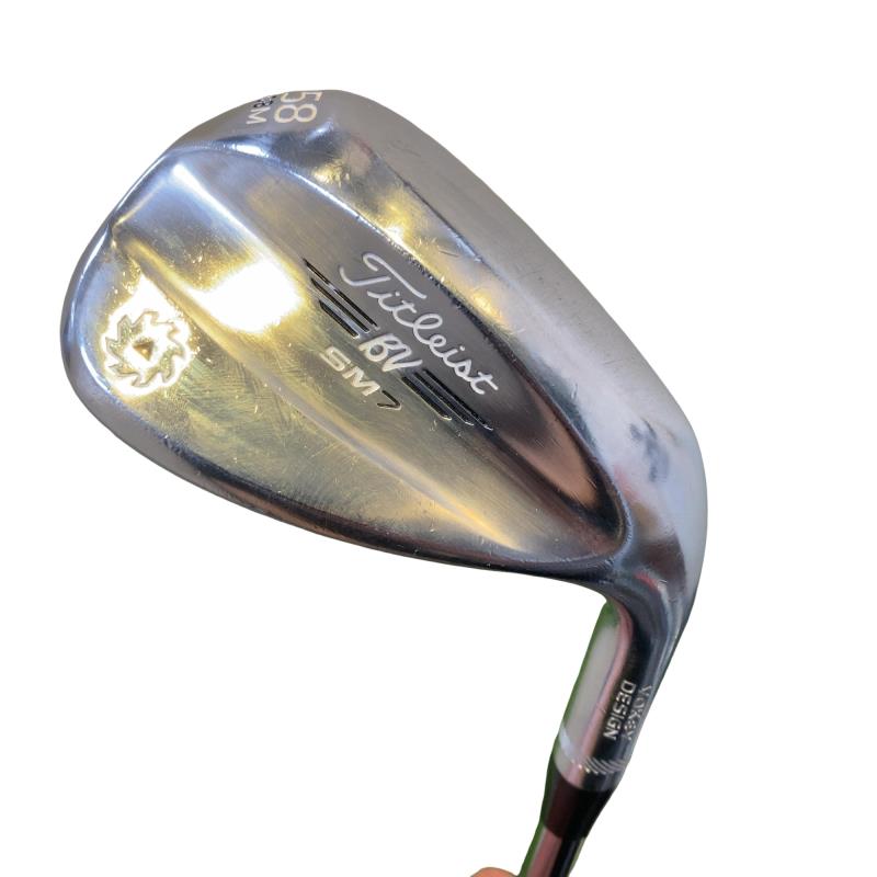 【中古】 タイトリスト VOKEY SPIN MILLED SM7 ツアークロム 58°/08°M ウェッジ WG Dynamic Gold (フレックスS) メンズ 男性用 右利き 右用 Cランク ゴルフクラブ