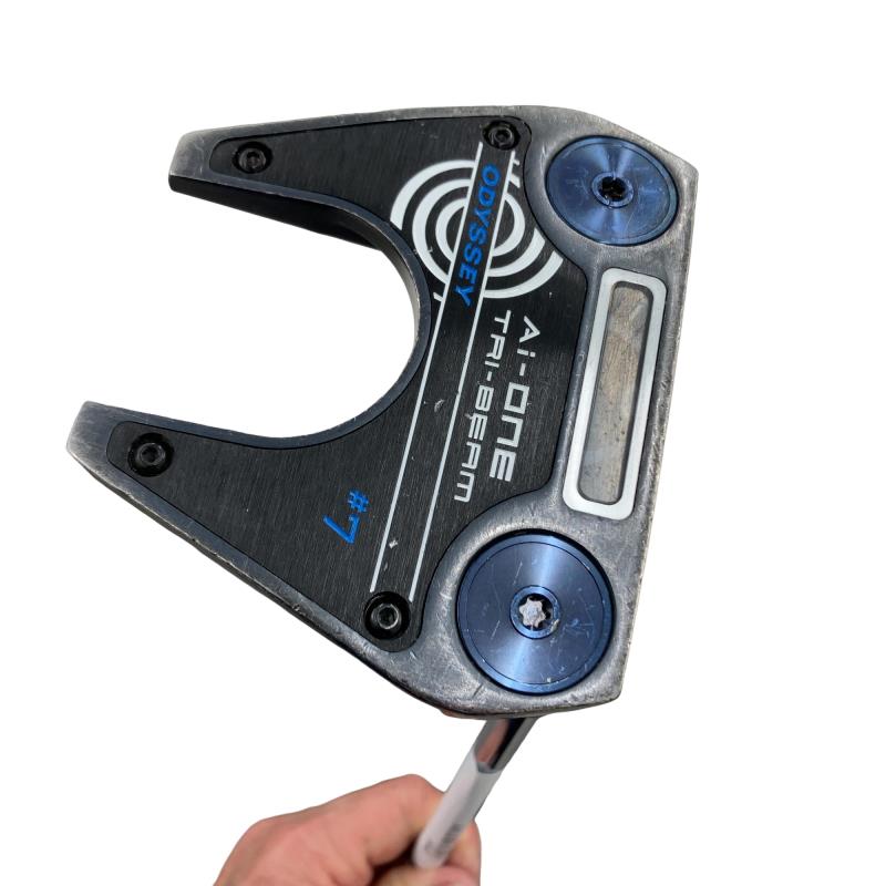 【中古】 オデッセイ Ai-ONE TRI-BEAM #7 34インチ パター PT STROKE LAB 90 スチール (フレックスその他) メンズ 男性用 右利き 右用 Dランク ゴルフクラブ