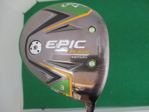 【中古】 キャロウェイ EPIC FLASH STAR 3W フェアウェイウッド FW Speeder EVOLUTION for CW(フェアウェイ) (フレックスSR) メンズ 男性用 右利き 右用 Cランク ゴルフクラブ