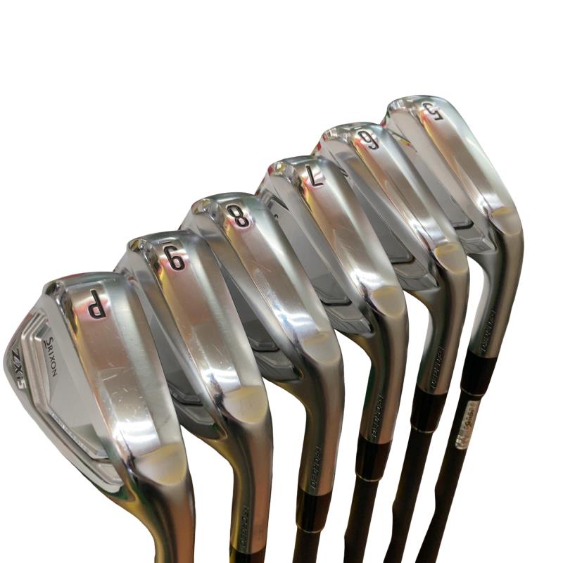 【中古】 ダンロップ SRIXON ZXi5 6S アイアンセット IR 純正特注シャフト (フレックスS) メンズ 男性用 右利き 右用 Cランク ゴルフクラブ