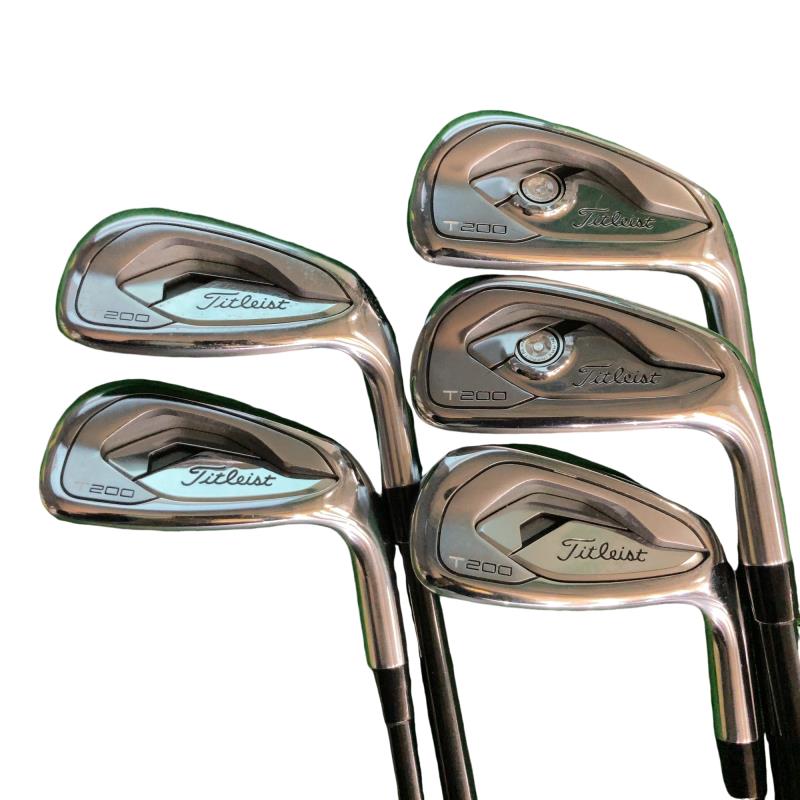 【中古】 タイトリスト Titleist T200 5S アイアンセット IR 純正特注シャフト (フレックスS) メンズ 男性用 右利き 右用 Cランク ゴルフクラブ