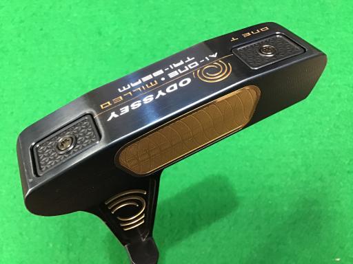 【中古】 オデッセイ Ai-ONE・MILLED TRI-BEAM ONE T 34in パター PT STROKE LAB 90 スチール写真 (フレックス余分の物) メンズ 成人男性用 右利き 右用 B位置付ける ゴルフ野球クラブ ゴルフ-クラブ