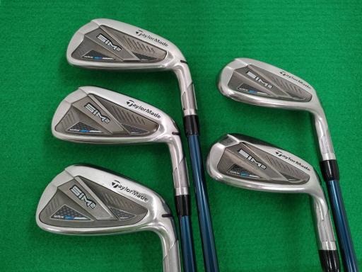 【中古】 テーラーメイド SIM2 MAX 5S アイアンセット IR リシャフト (フレックスその他) メンズ 男性用 右利き 右用 Cランク ゴルフクラブ