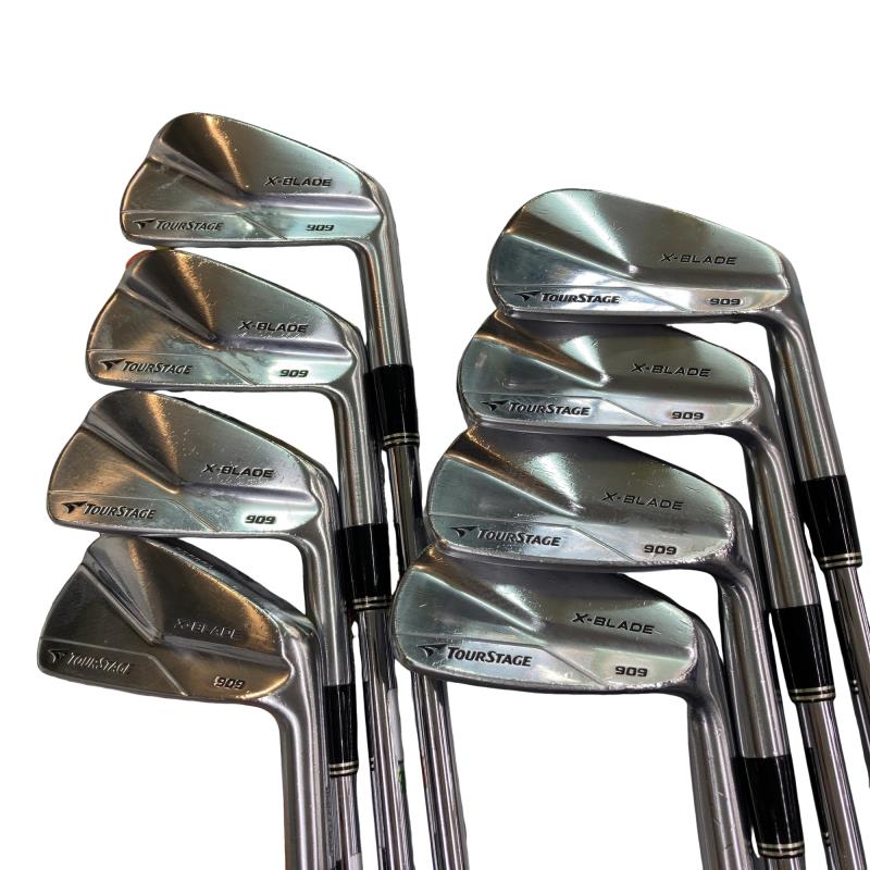 【中古】 ブリヂストン TOURSTAGE X-BLADE 909 8S アイアンセット IR Dynamic Gold (フレックスS) メンズ 男性用 右利き 右用 Cランク ゴルフクラブ