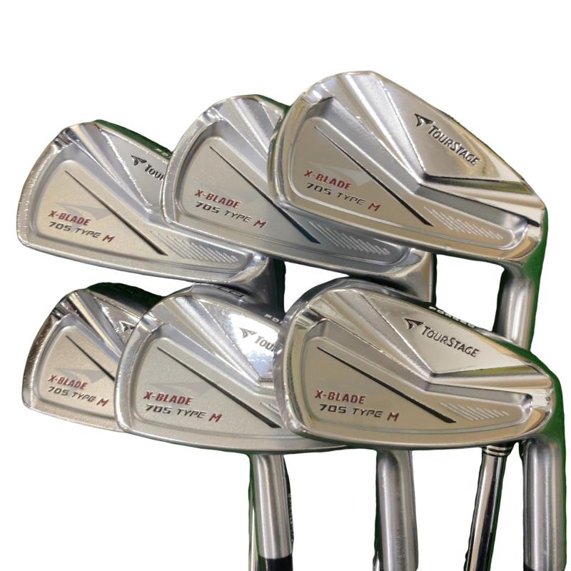 【中古】 ブリヂストン TOURSTAGE X-BLADE 705 TYPE M 6S アイアン書き割り IR Dynamic Gold (フレックスS) メンズ 成人男性用 右利き 右用 C序列付ける ゴルフ野球クラブ