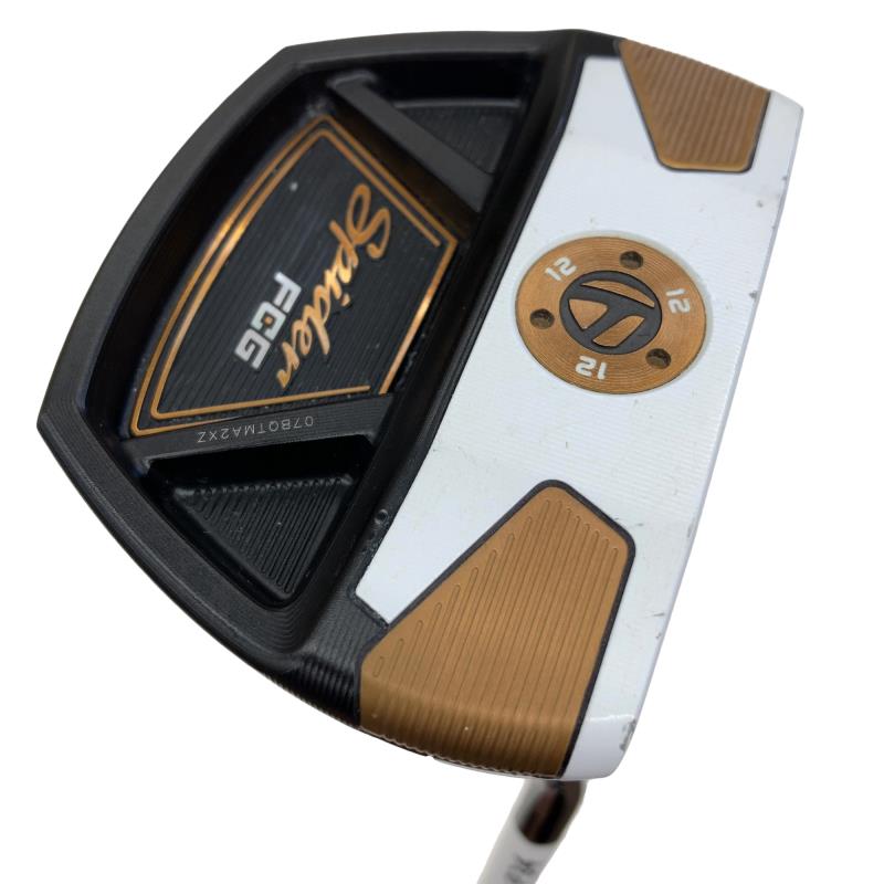 【中古】 テーラーメイド Spider FCG BLACK/WHITE シングルベンド 34インチ パター PT KBS CT TOUR BLACK (フレックスその他) メンズ 男性用 右利き 右用 Eランク ゴルフクラブ|ゴルフパートナー 中古クラブ店