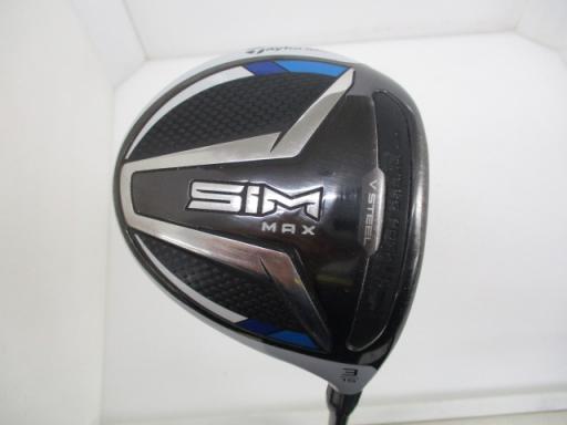 【中古】 テーラーメイド SIM MAX 3W フェアウェイウッド FW TENSEI BLUE TM50(FW) (フレックスS) メンズ 男性用 右利き 右用 Cランク ゴルフクラブ