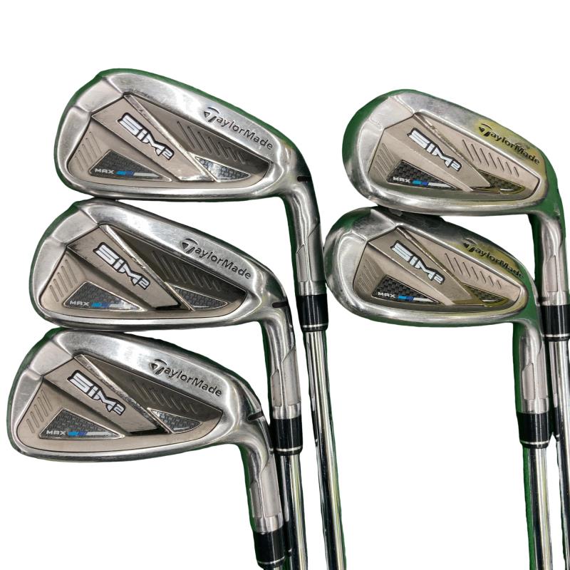 【中古】 テーラーメイド SIM2 MAX 5S アイアンセット IR KBS MAX MT85 JP (フレックスS) メンズ 男性用 右利き 右用 Cランク ゴルフクラブ