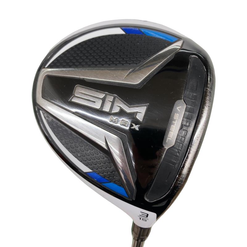 【中古】 テーラーメイド SIM MAX 3W フェアウェイウッド FW TENSEI BLUE TM50(FW) (フレックスSR) メンズ 男性用 右利き 右用 Cランク ゴルフクラブ