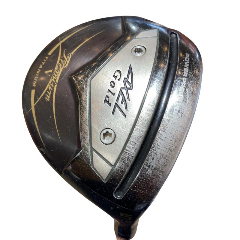 【中古】 つるや AXEL Gold Premium V 5W フェアウェイウッド FW AXEL Gold Premium V(フェアウェイ) (フレックスR) メンズ 男性用 右利き 右用 Cランク ゴルフクラブ