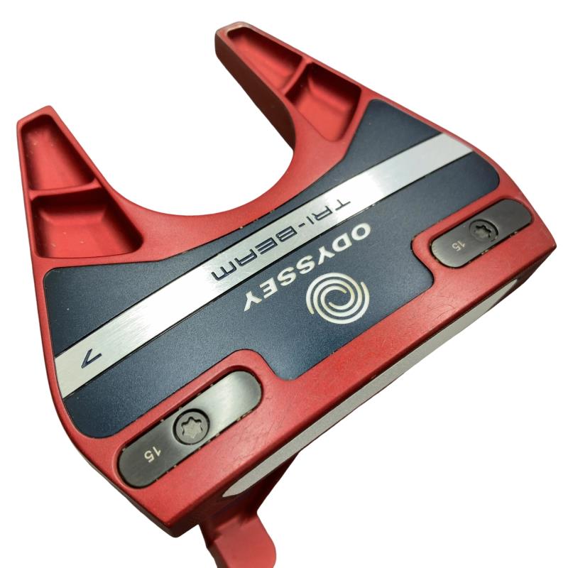 【中古】 オデッセイ TRI-BEAM RED #7 34in パター PT STROKE LAB(2023) (フレックス余分の物) メンズ 成人男性用 右利き 右用 C序列付ける ゴルフ野球クラブ