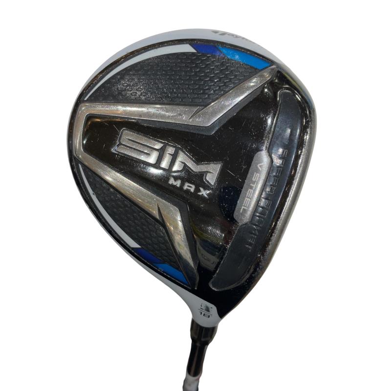 【中古】 テーラーメイド SIM MAX 3W フェアウェイウッド FW TENSEI BLUE TM50(FW) (フレックスS) メンズ 男性用 右利き 右用 Cランク ゴルフクラブ