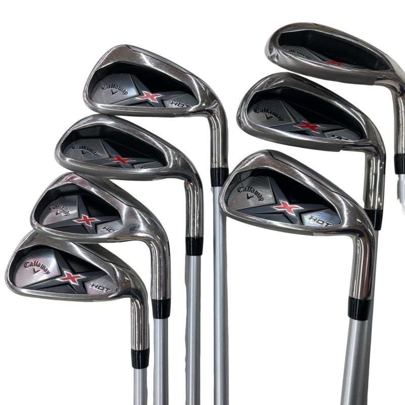 【中古】 キャロウェイ X HOT  8S アイアンセット IR X HOT 50i(アイアン) (フレックスR) メンズ 男性用 右利き 右用 Cランク ゴルフクラブ