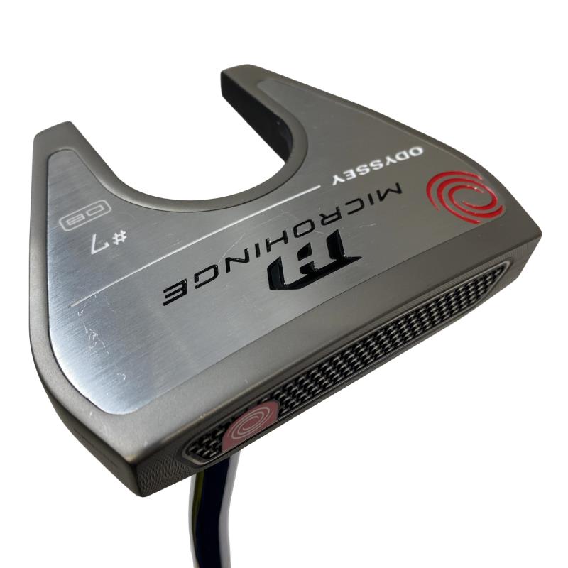 【中古】 オデッセイ MICROHINGE #7 DB 33インチ パター PT スチール (フレックスその他) メンズ 男性用 右利き 右用 Bランク ゴルフクラブ