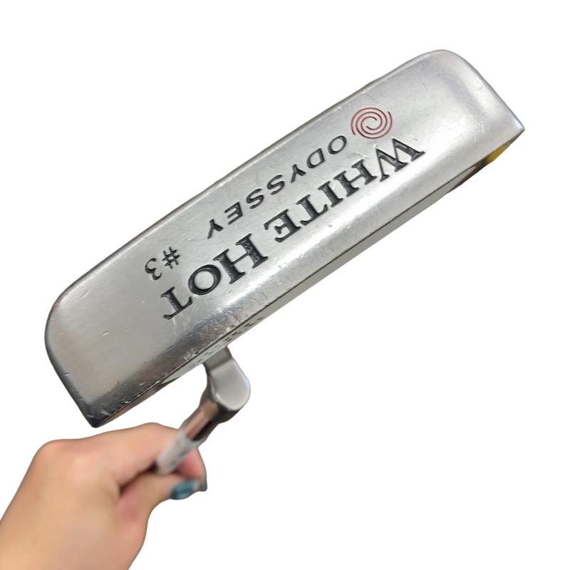【中古】 オデッセイ WHITE HOT #3 33in パター PT スチール写真 (フレックス余分の物) メンズ 成人男性用 右利き 右用 C位置づける ゴルフ野球クラブ