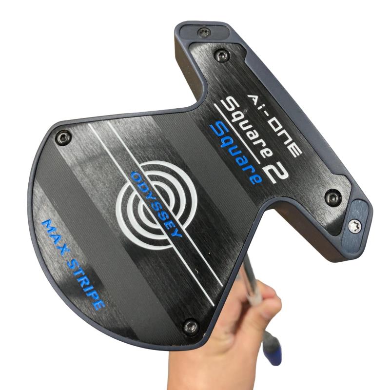 【中古】 オデッセイ Ai-ONE SQUARE 2 SQUARE MAX STRIPE 34in パター PT STROKE LAB 90 スチール写真 (フレックス余分の物) メンズ 成人男性用 右利き 右用 B位置づける ゴルフ野球クラブ
