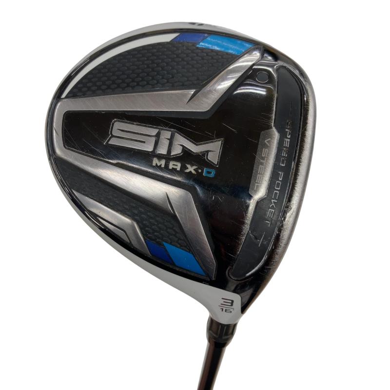 【中古】 テーラーメイド SIM MAX-D 3W フェアウェイウッド FW TENSEI BLUE TM50(FW) (フレックスS) メンズ 男性用 右利き 右用 Cランク ゴルフクラブ