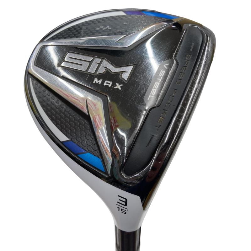 【中古】 テーラーメイド SIM MAX 3W フェアウェイウッド FW リシャフト (フレックスその他) メンズ 男性用 右利き 右用 Cランク ゴルフクラブ