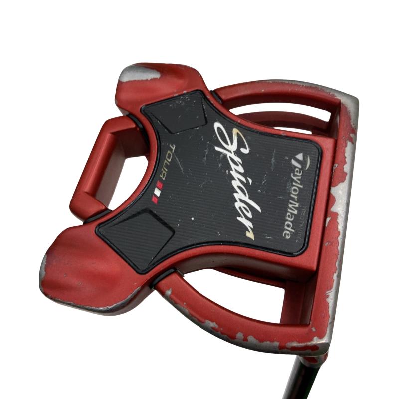 【中古】 テーラーメイド Spider Tour RED(サイトライン) 34インチ パター PT スチール (フレックスその他) メンズ 男性用 右利き 右用 Dランク ゴルフクラブ