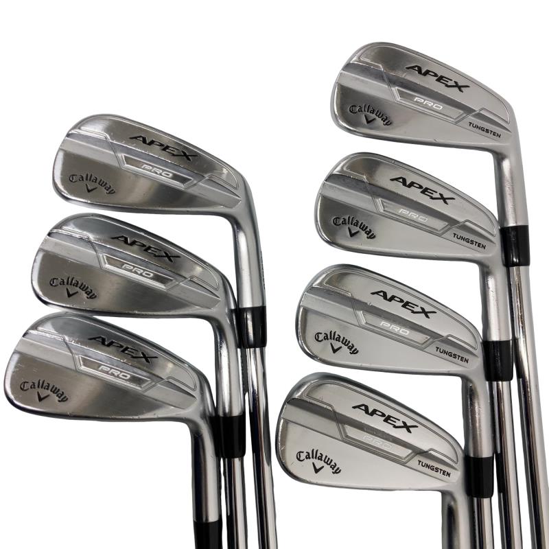 【中古】 キャロウェイ APEX PRO(2021) 7S アイアンセット IR 純正特注シャフト (フレックスS) メンズ 男性用 右利き 右用 Dランク ゴルフクラブ