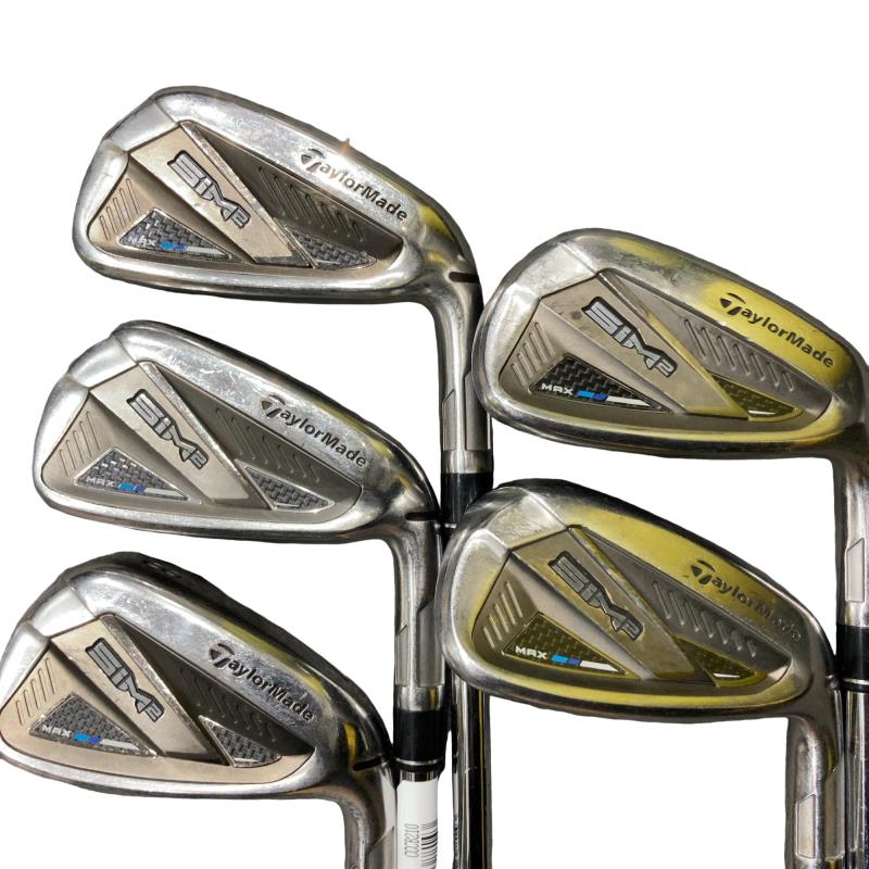【中古】 テーラーメイド SIM2 MAX 5S アイアンセット IR KBS MAX MT85 JP (フレックスS) メンズ 男性用 右利き 右用 Cランク ゴルフクラブ