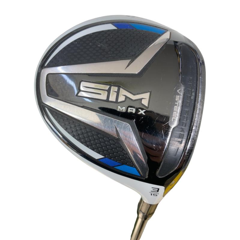【中古】 テーラーメイド SIM MAX 3W フェアウェイウッド FW TENSEI BLUE TM50(FW) (フレックスS) メンズ 男性用 右利き 右用 Cランク ゴルフクラブ