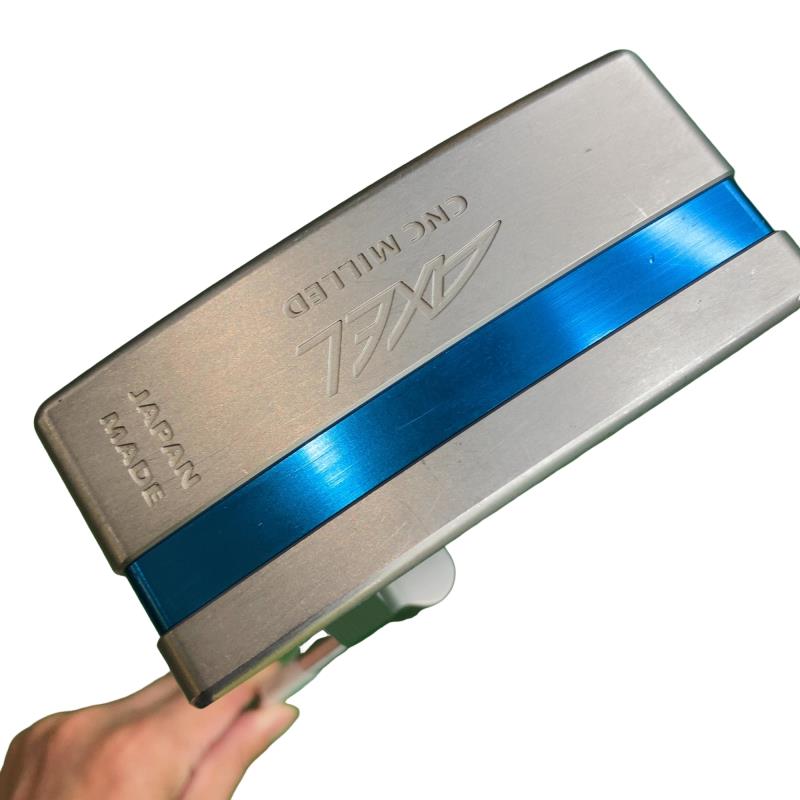 【中古】 つるや AXEL ZERO PLUS DEEP-G 34in(青碧) パター PT スチール写真 (フレックス余分の物) メンズ 成人男性用 右利き 右用 C位置づける ゴルフ野球クラブ